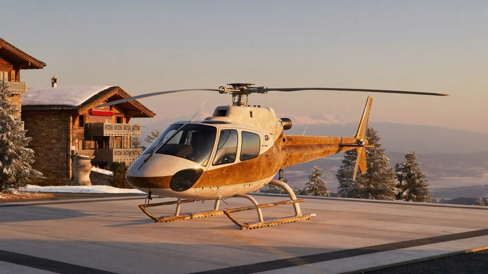 Helicopter · Lyon → Courchevel